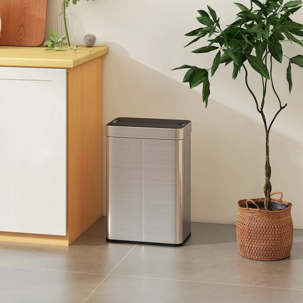 Cestino Intelligente ¨C zephmum ¨C 55 L, Apertura Automatica, Acciaio Inossidabile