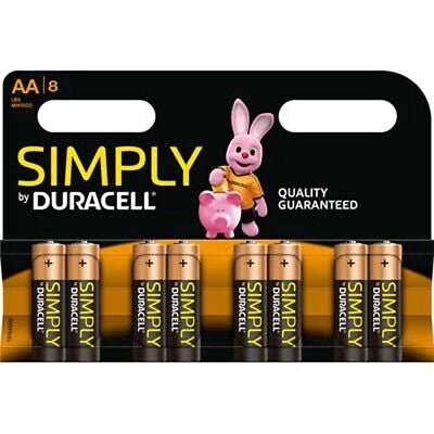 PILE 'SIMPLY' MINISTILO SERIE 8 Blister 8 Pezzi - 10 pezzi- DURACELL