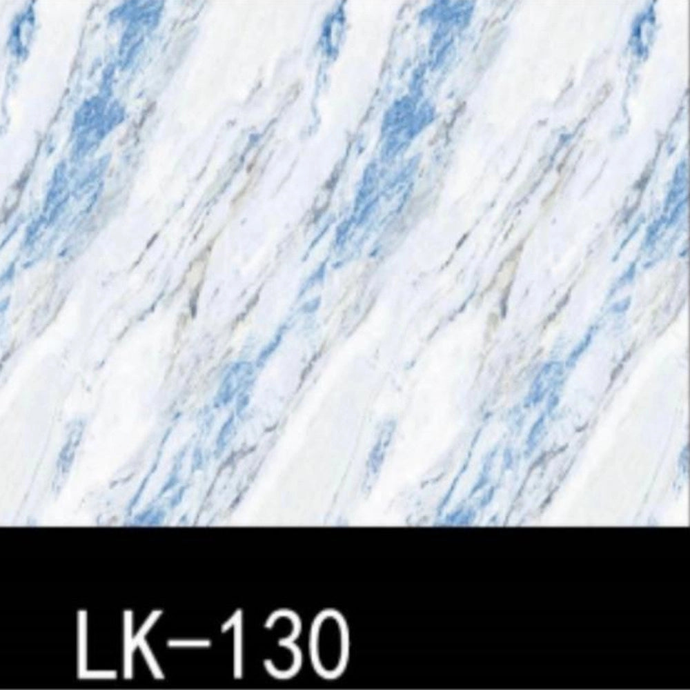 Trade Shop - Pannello Adesivo Effetto Marmo Bianco Con Riflessi Blu 120x300cm Pareti Paraschizzi Stanza -