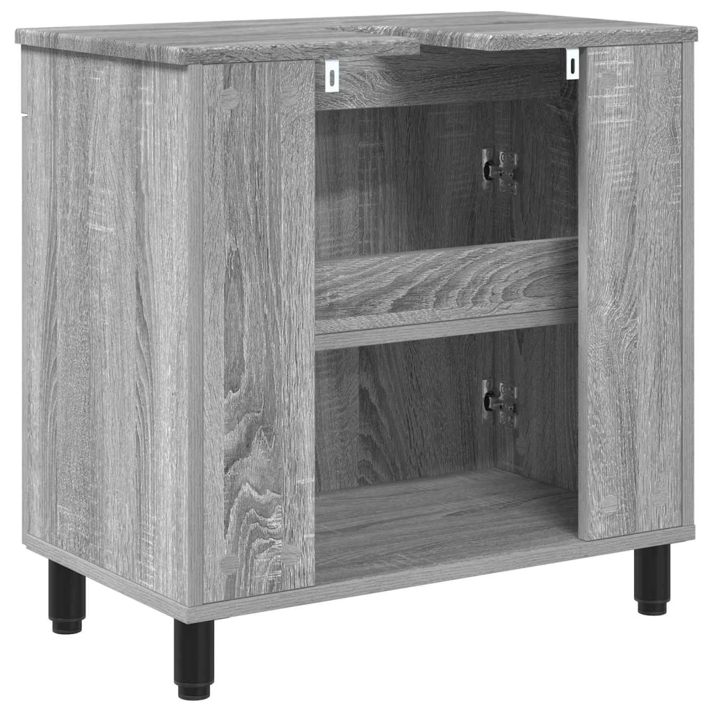 Mobiletto da bagno Sonoma grigio 60 x 35 x 60 cm 889401