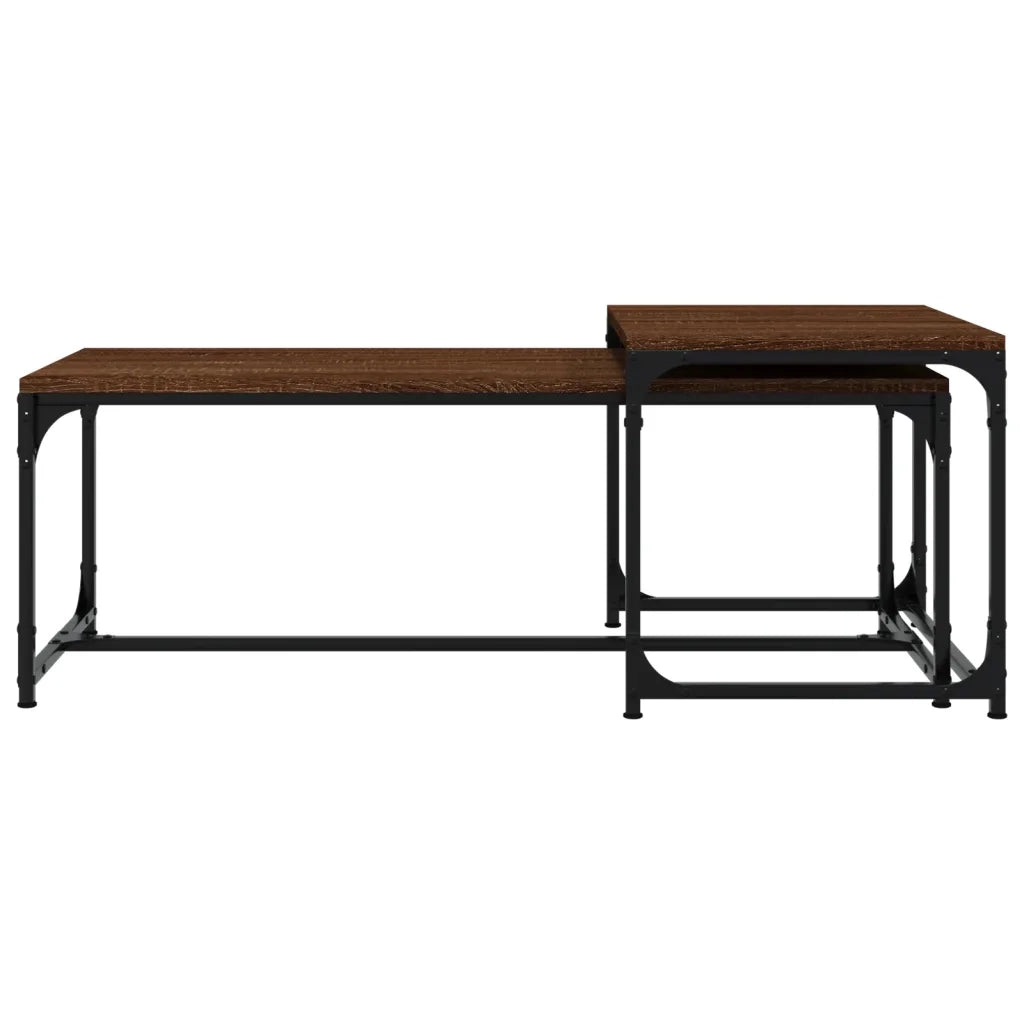 Tavolini da Salotto 2 pz Rovere Marrone in Legno Multistrato 823341