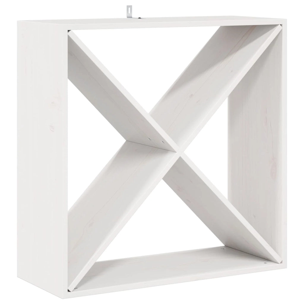 Portabottiglie 4 pcs Bianco 62 x 25 x 62 cm Pino massello 893317