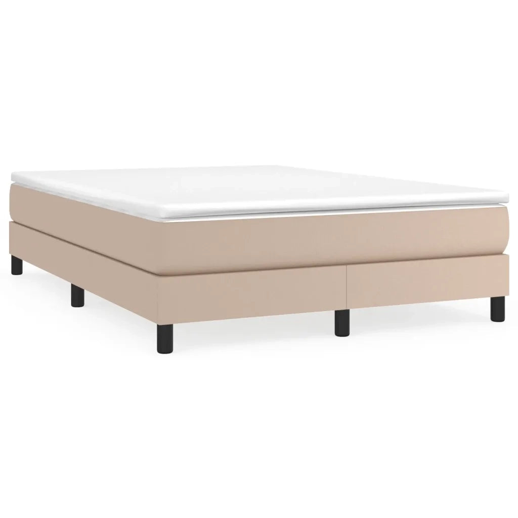 Struttura Letto a Rete a Molle Cappuccino 140x190 cm in Similpelle 3120699