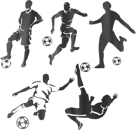 Sticker per muuro per bambini con tema calcio - adesivi rimovibili per stanze da letto/camere da gioco/aule scolastiche, arte per la stanza dei bambini