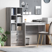 Scrivania  con Archiviazione Grigio Sonoma Legno ingegnerizzato
