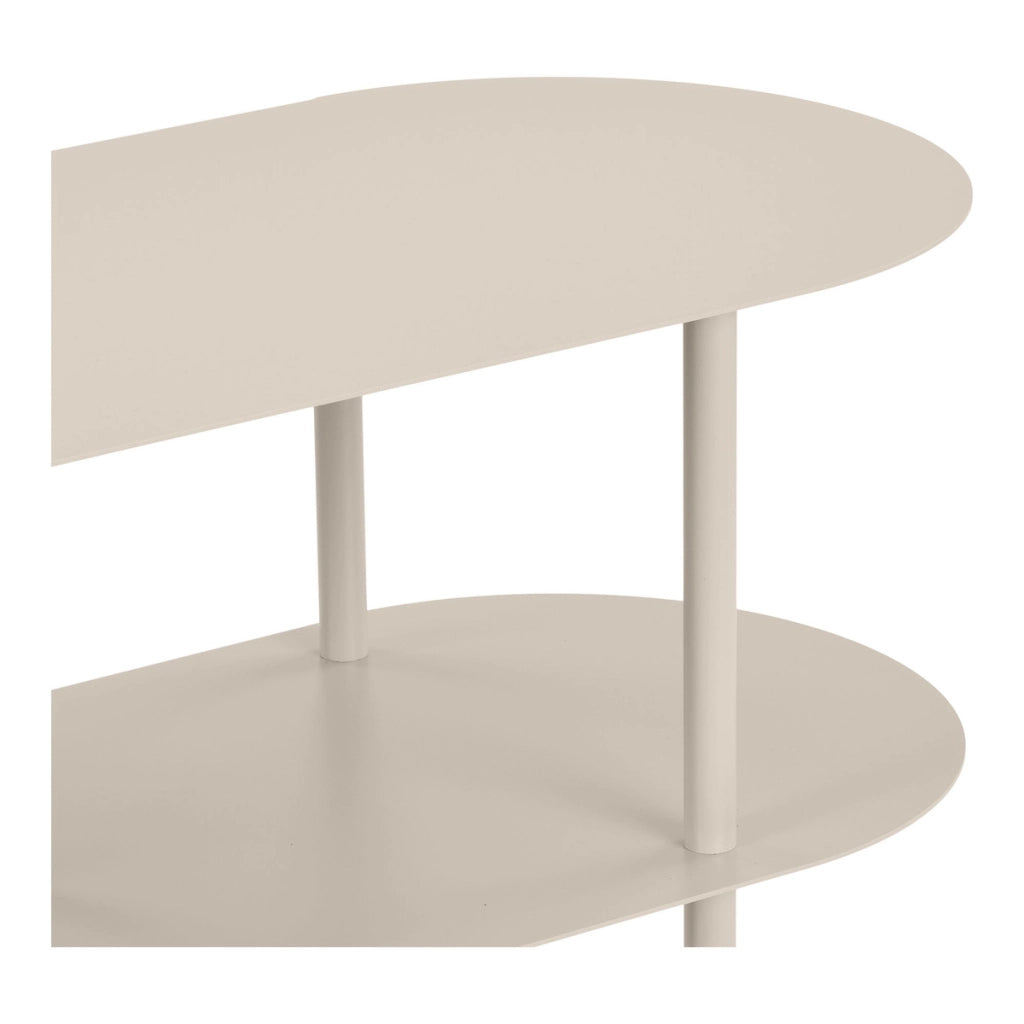 Libreria Rieti, Beige, Metallo, 118x31x97 cm