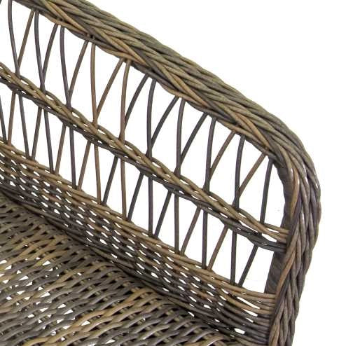 Poltrona da Giardino 78x63xh92 cm in Alluminio e Polyrattan  Baltimora Grigio