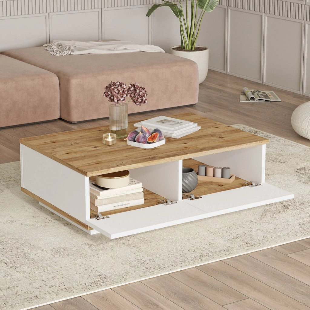 Stienta, set Mobili da Soggiorno Modulabile, Marrone Rovere Nodi
