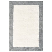 Tappeto da bagno moderno in cotone rettangolare 60 x 90 cm con motivo decorativo Accessori da bagno marrone e grigio