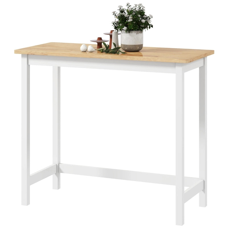 Tavolo da pranzo - bar - effetto rovere - compatto - per 2 persone - legno naturale+bianco