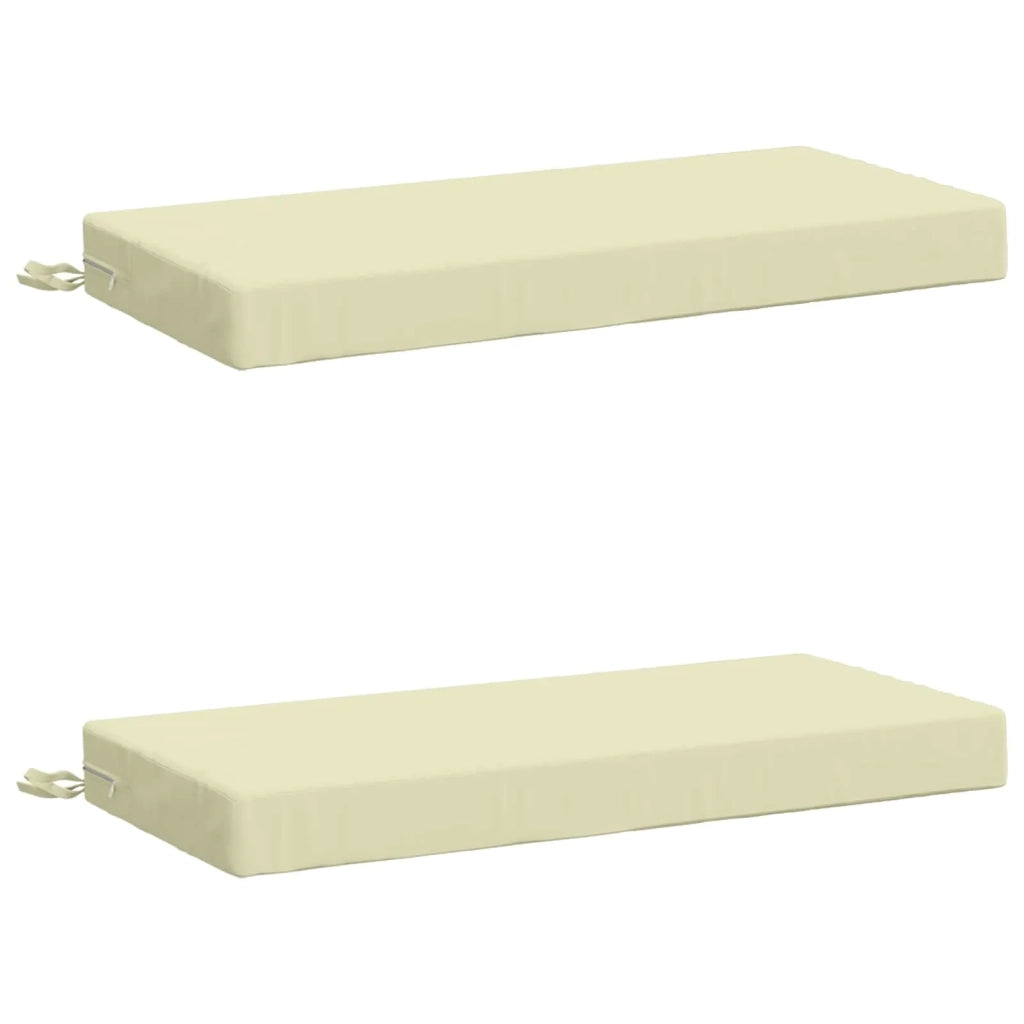 Cuscini per Panchina a 2 Pezzi SOEST 2 pz 100% Poliestere Crema 949521