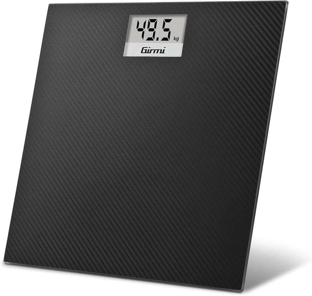 Bilancia Pesapersone in Vetro 3D Effetto Carbonio BP2700 Max 150kg GIRMI