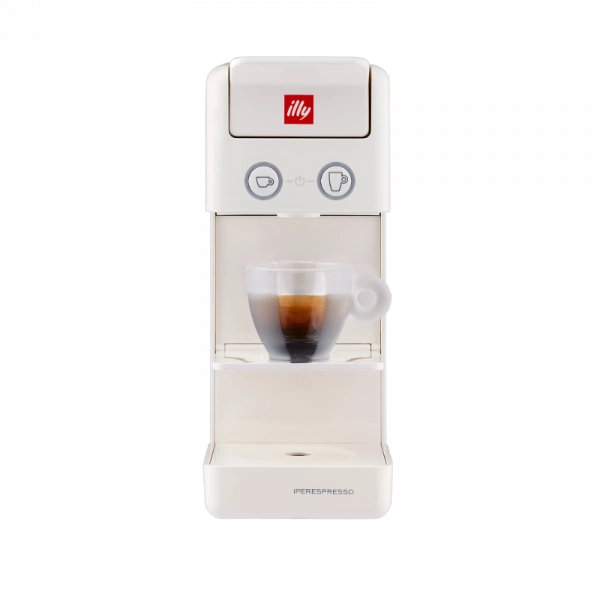 Illy caffè, macchina da caffè a capsule iperespresso y3.3 bianca
