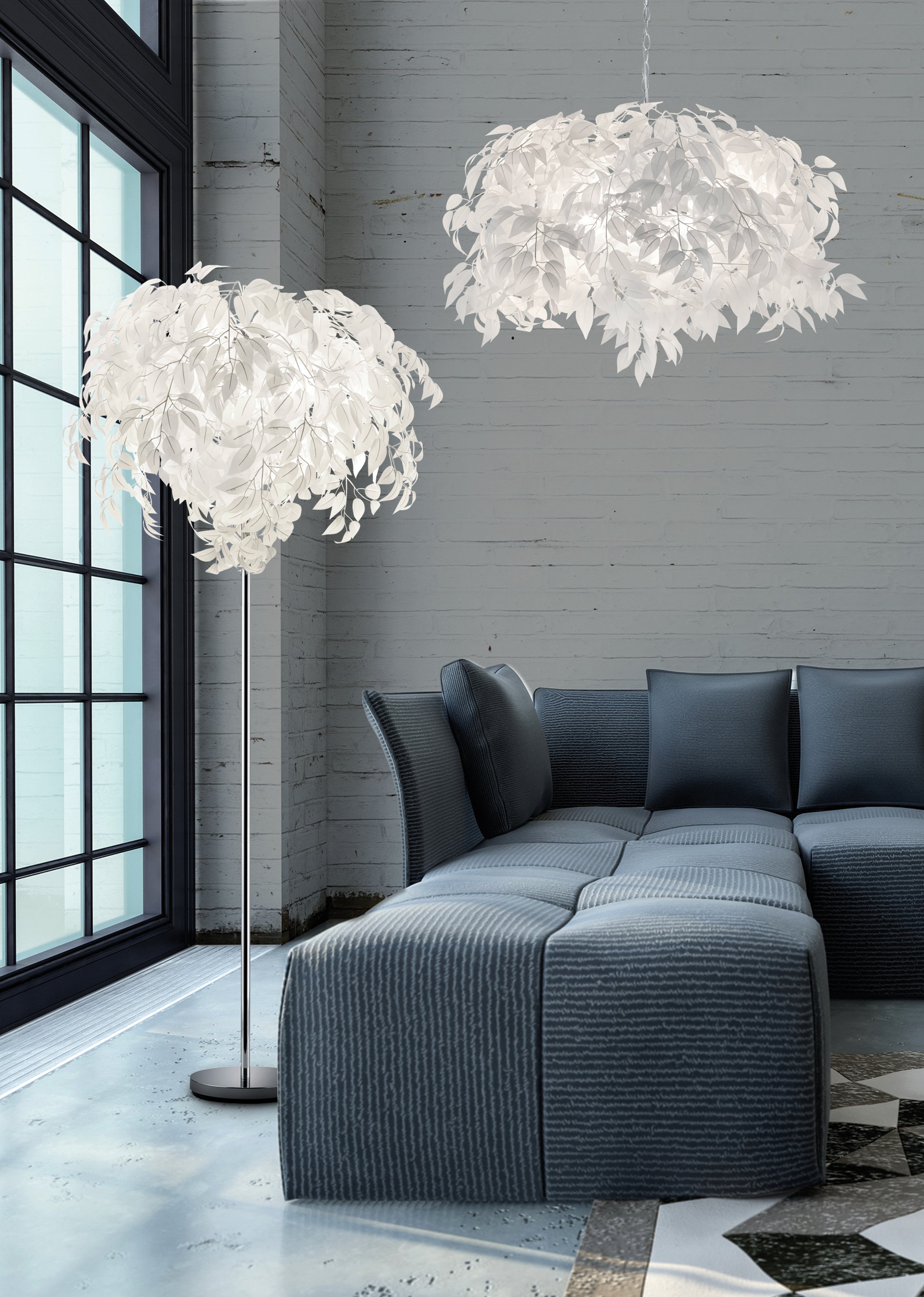 Piantana da Interno  E14 in Metallo Cromo