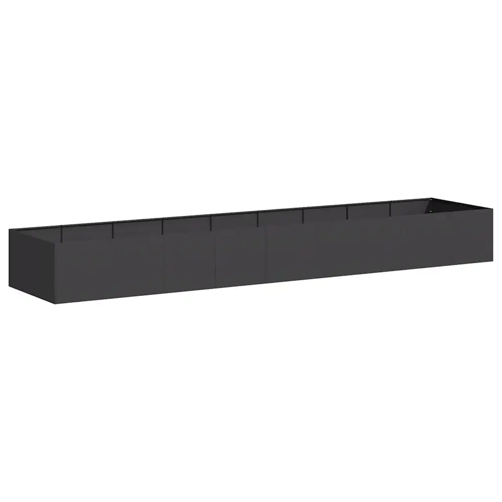 Fioriera Nera 360x80x40 cm in Acciaio 860766