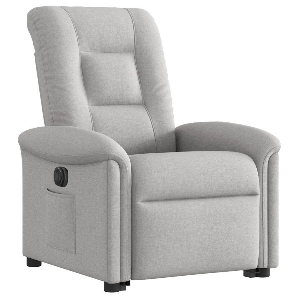 Poltrona Alzapersona Reclinabile Elettrica Grigi Nuvola Tessuto 3303283