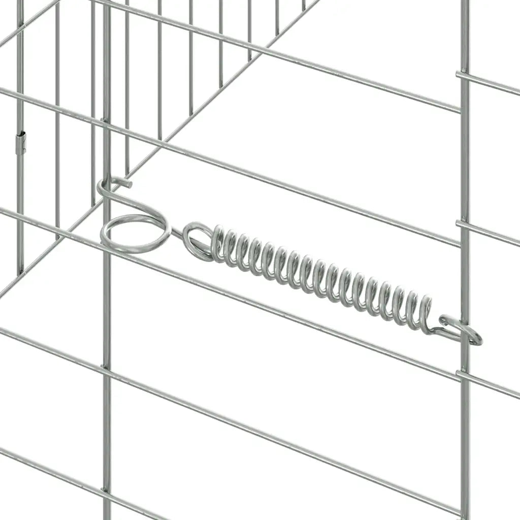 Gabbia per Conigli Argento 200 x 78 x 78 cm Acciaio zincato