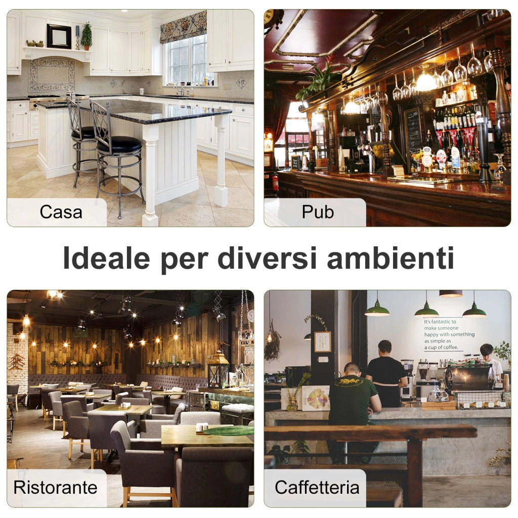 Sgabelli da Bar Alti con Schienale ¨C Zephmum ¨C Finta Pelle e Legno 52x53x101cm