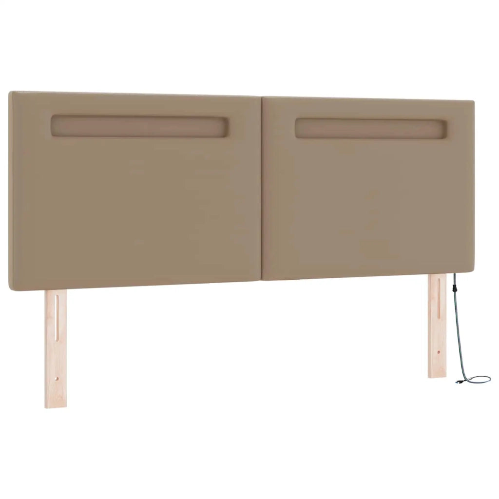 Letto a molle Cappuccino 160 x 200 cm Pelle sintetica 3339059