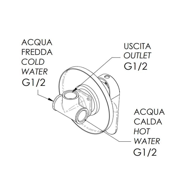 Rubinetto doccia incasso - serie class line