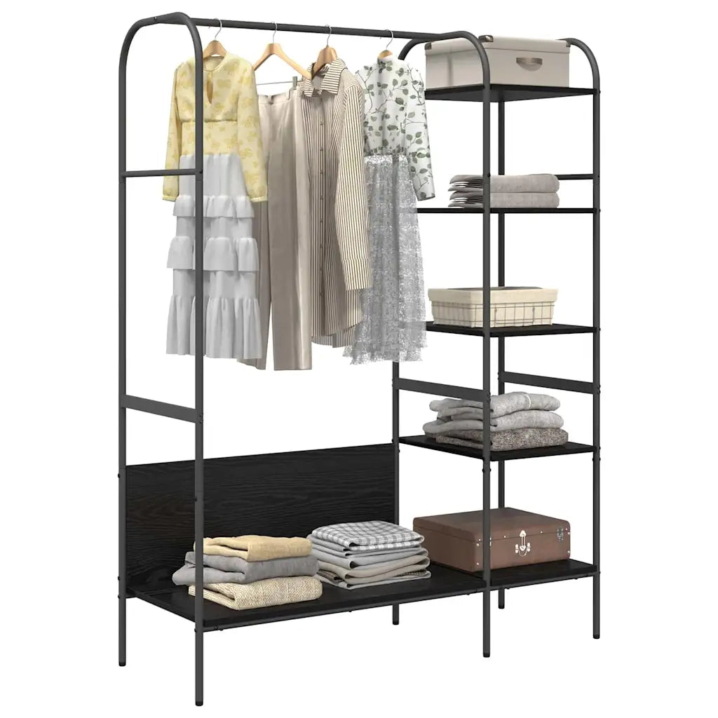vidaXL Stendibiancheria Nero 120 x 44 x 160 cm Legno multistrato