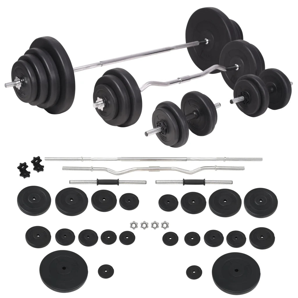Panca Multifunzione con Bilanciere e Set di Manubri 120 kg 275377