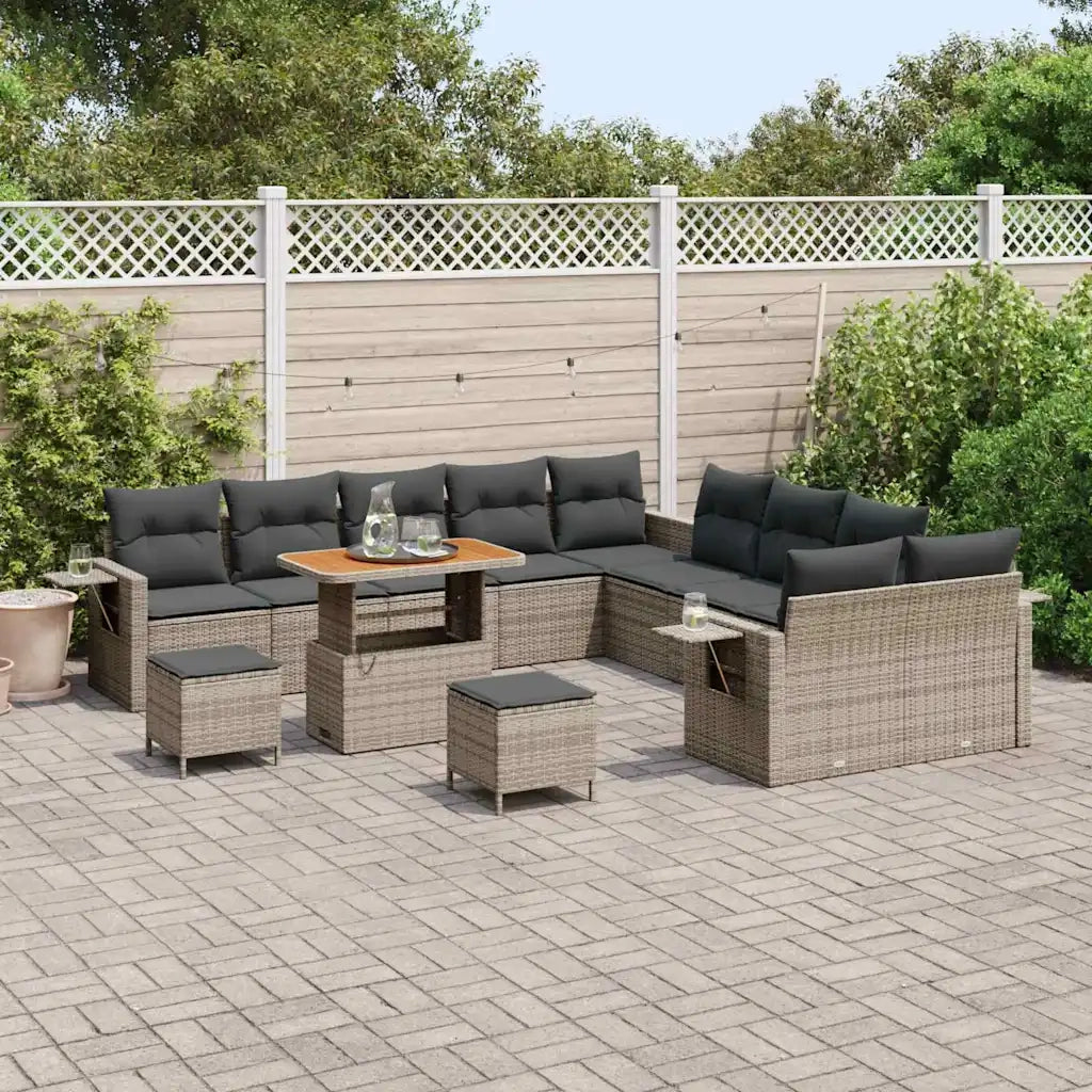 Set Divano da Giardino 13 pcs Grigio polyrattan 3361808
