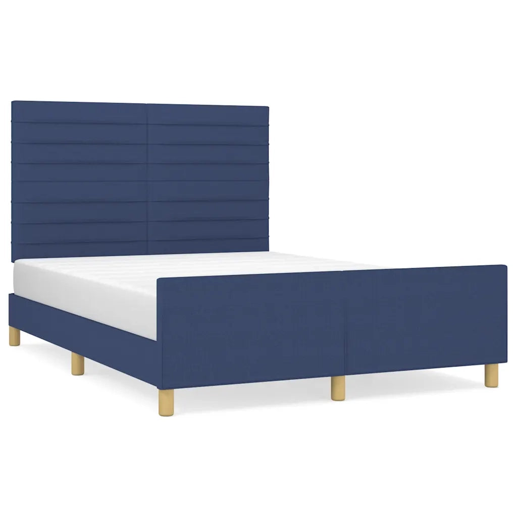 Giroletto senza Materasso Blu 140x200 cm in Tessuto