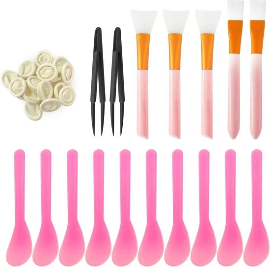 Set di pennelli applicatori in silicone da 37 pezzi - Barra per mescolare resina sintetica reutilizzabile per resina epossidica per artigianato