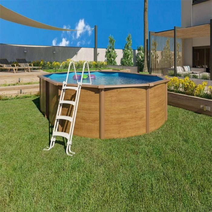 Piscina Fuori Terra Steelwood Omega - 4,90 X 3,65 X H.1,32 M - Kit Base