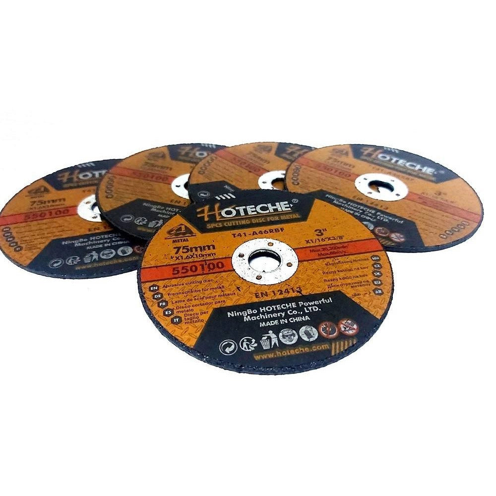 Trade Shop - Set 5 Pezzi Disco Abrasivo Da Taglio Ferro 75mm 1.6 X 10 Mm Ultra Sottile 550100 -
