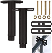 Set di Sostegni per Mobili Verstilabili 18-33 cm - Elevatore per Mobili - Sostegni in Metallo per Mobili - Set da 2 - Nero - Adatto per Letto/Cassettone/Banca