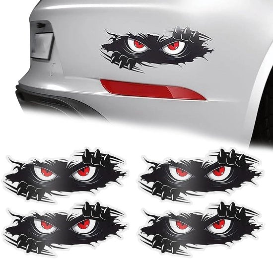 Etichette acqua-resistenti in vinile - Sticker divertenti per auto - Sticker di mostro - Decalcomanie per motocicletta - Decorazione di bagagliaio - Sticker per paraurti