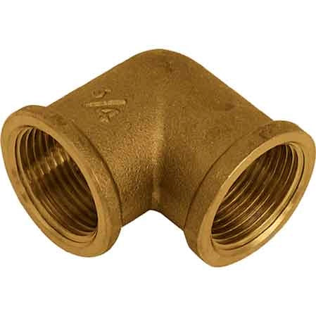 GOMITO FEMMINA/FEMMINA OTTONE GIALLO 3/4x3/4 - MADE IN ITALY