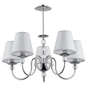 Lampadario sospeso Alfa Emmanuelle 5xE14 cromo Ø57