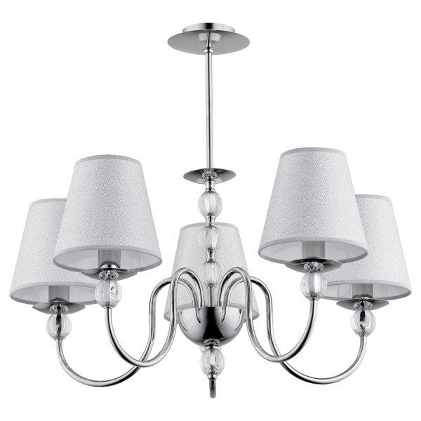 Lampadario sospeso Alfa Emmanuelle 5xE14 cromo Ø57