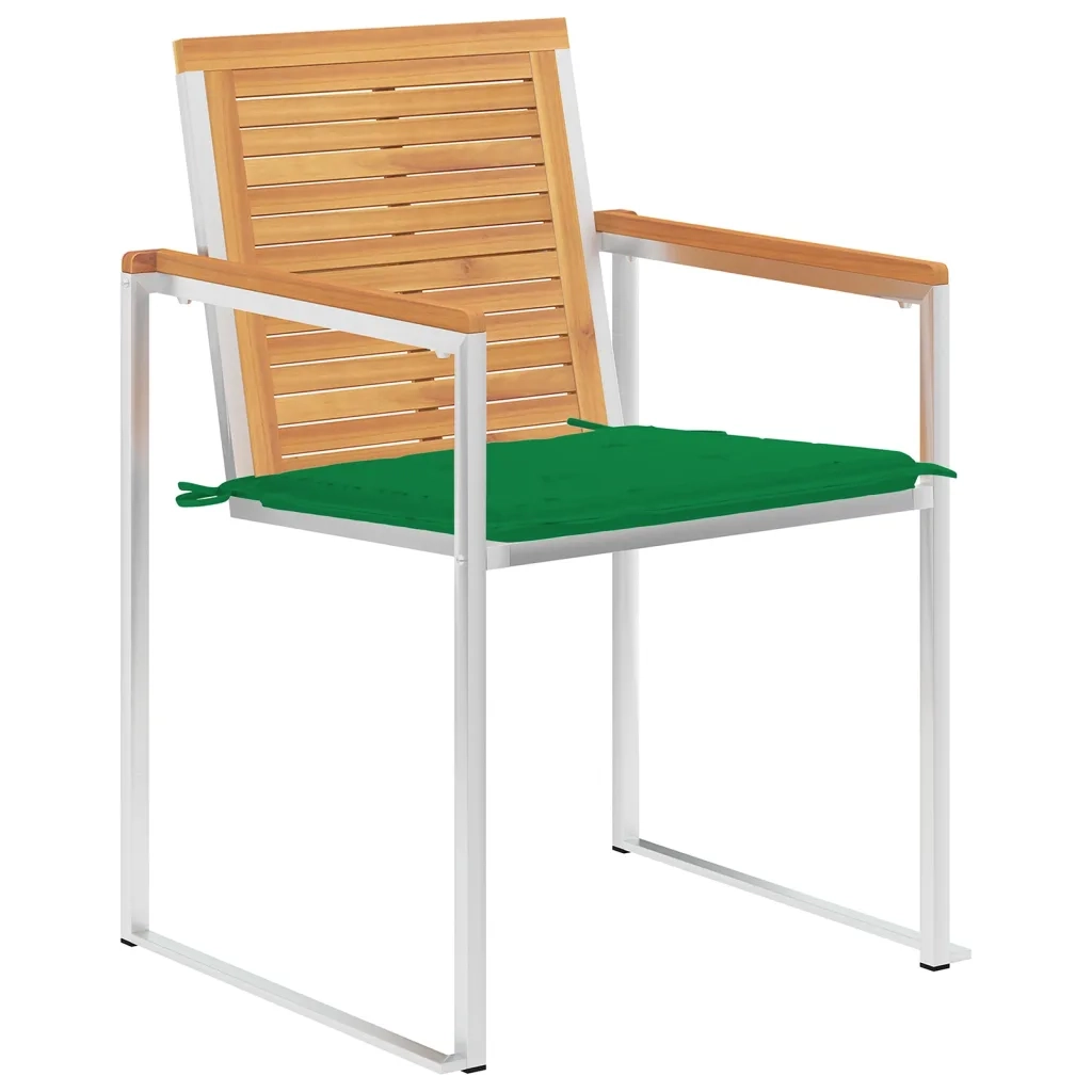 Sedie da Giardino con Cuscini 6 pz in Legno Massello di Teak 3078586