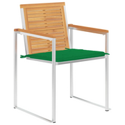 Sedie da Giardino con Cuscini 6 pz in Legno Massello di Teak 3078586