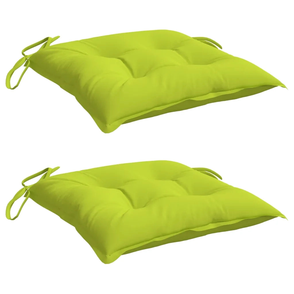 Cuscini per Sedia 2 pz | Cuscini per sedie Verde Intenso 40x40x7 cm Tessuto Oxford