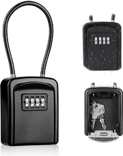 Cassaforte con cavo rimovibile, cassaforte con codice combinato a 4 cifre, cassaforte idrorepellente, cassaforte combinata per uso domestico, garage e scuola.