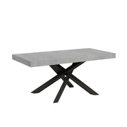 Tavolo Allungabile 200-460x90x77 cm Volantis Cemento Telaio Antracite