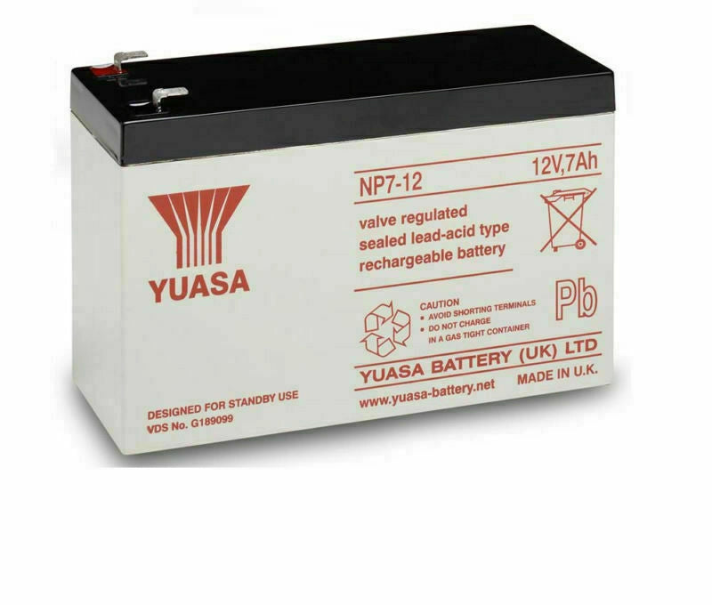 BATTERIA YUASA 12V 7AH 7AH ALLARME ANTIFURTO UPS FIAMM VIDEOSORVEGLIANZA TAMPONE