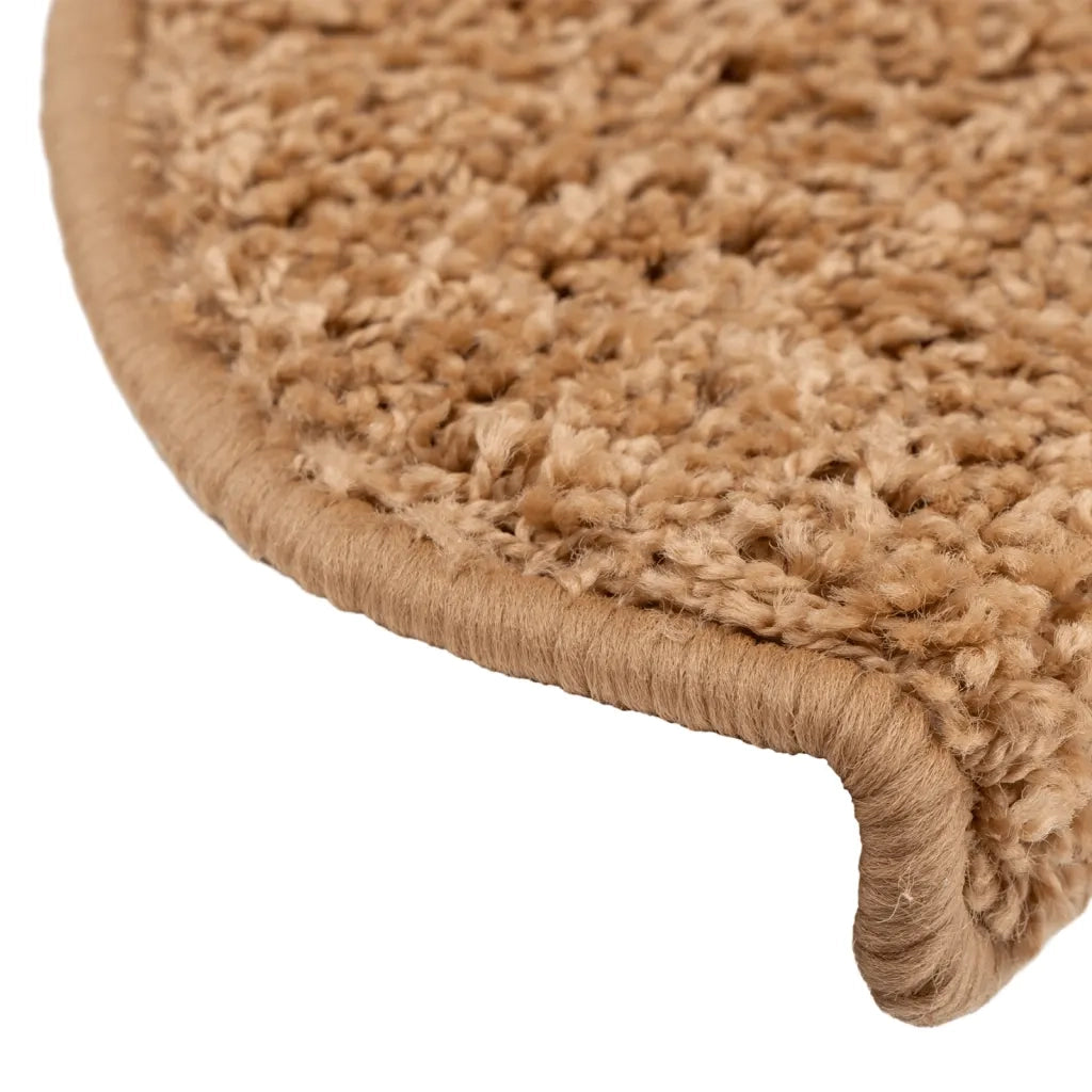 Tappetini per scale 15 pz 65x21x4 cm Beige Semicircolari Grandi 133902