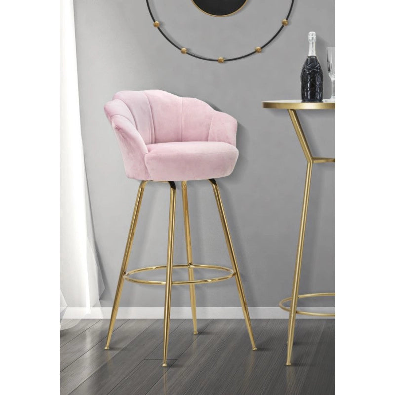 Sgabello Bar Vienna Rosa cm 55x53x110