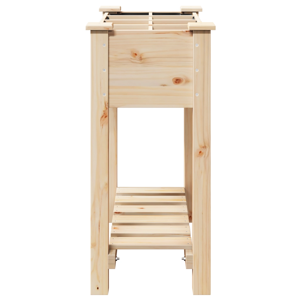 Fioriera per Giardino con Griglie 71x37x76 cm in Legno Massello di Pino
