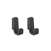 2 appendiabiti da muro in ottone e Cromall A827 Gedy serie SAMOA Nero Matt