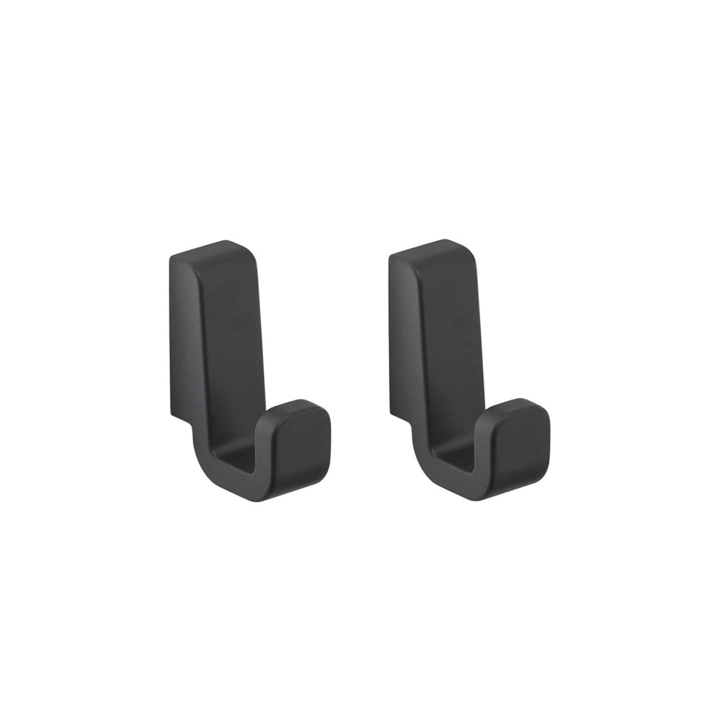 2 appendiabiti da muro in ottone e Cromall A827 Gedy serie SAMOA Nero Matt