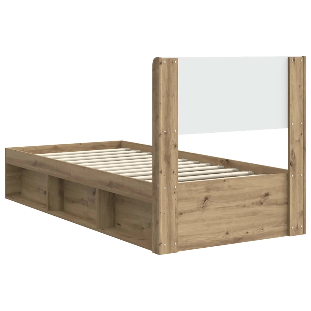 Struttura del letto con stoccaggio e testata Rovere Artigianale 3414250