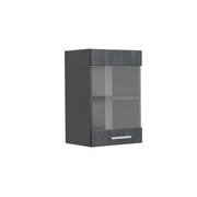 Vicco Mobile da cucina in vetro Calcestruzzo nero 40 cm