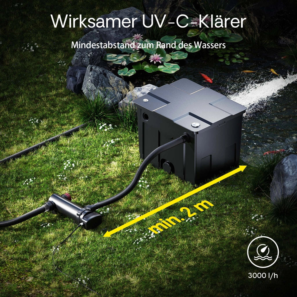 CUV-318 Chiarificatore acqua per laghetti Filtro luminoso 18W